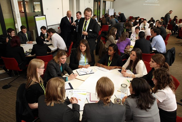 Justine Greening visit to Track and Train rail industry scheme induction