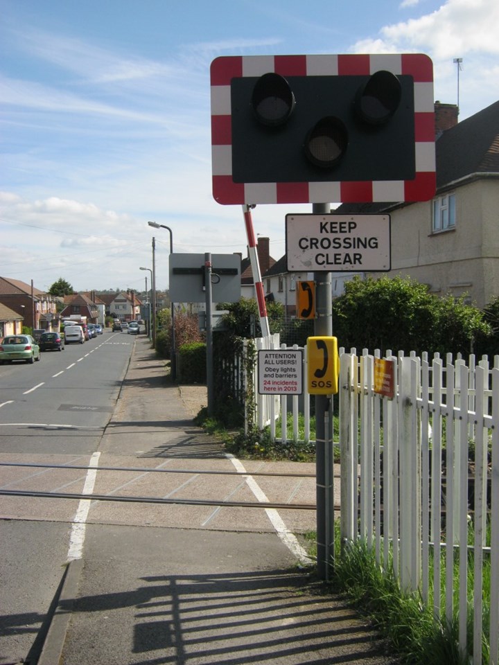 Furze Platt level crossing users get the safety message: Children and young people in Maidenhead are learning to stay safe on the railway by representatives from Network Rail, British Transport Police, First Great Western and Furze Platt Secondary School.