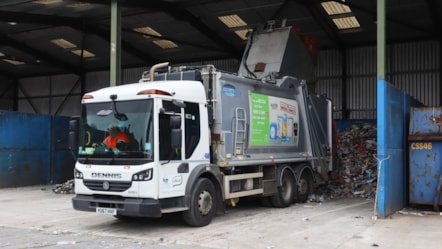 WODC Recycling vehicle at Ubico