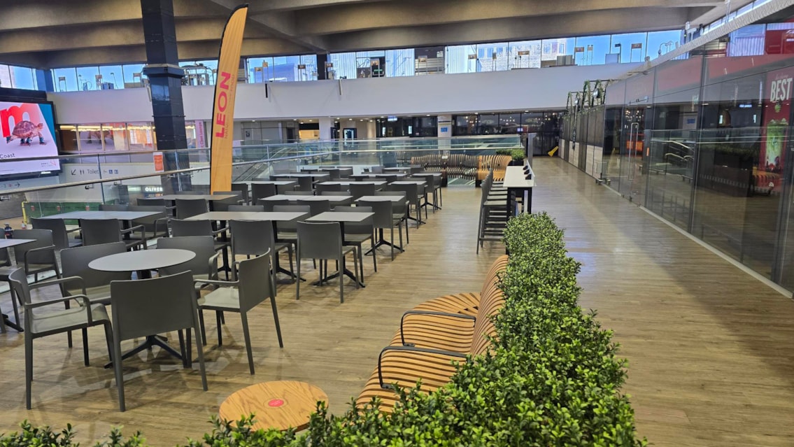Euston station's new balcony seating