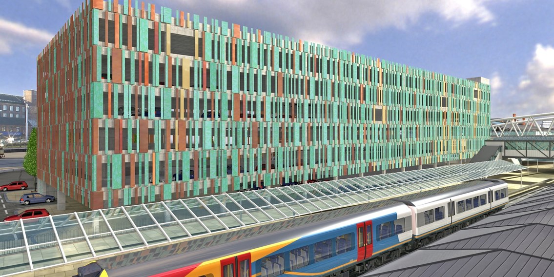 CGI of new car park: Nottingham station<br /><br />Scheduled for completion in 2012