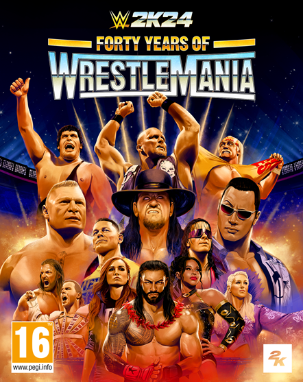 WWE 2K24 Forty Years of WrestleMania Cover Art