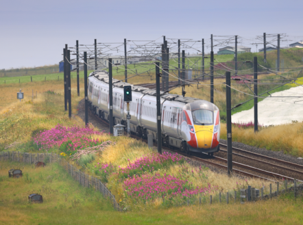 An LNER Azuma travels through the Scottish Borders, credit LNER