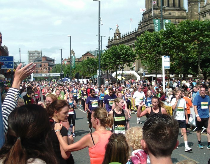 Race clear up posts impressive results: leeds10k2015finishline.jpg