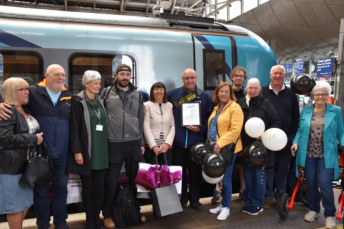 Joe Crean with family and friends