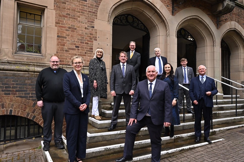 Council cabinet at town hall