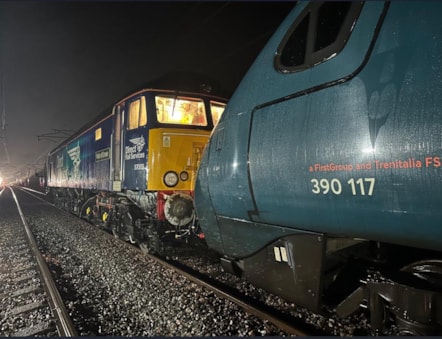 Image of 390117 being moved - credit Network Rail