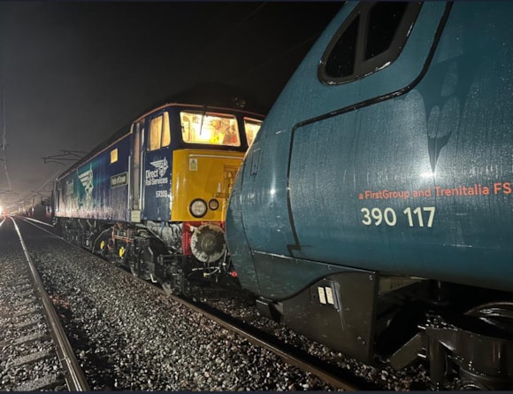Image of 390117 being moved - credit Network Rail