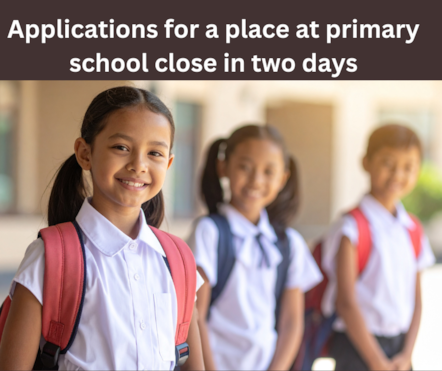 Applications for a place at primary school close on 15 January (1)