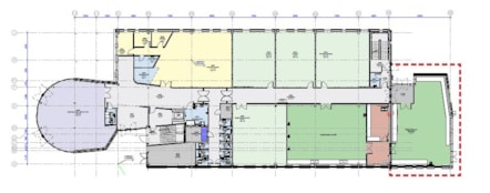 A floorplan of the proposed University of Cumbria Barrow campus