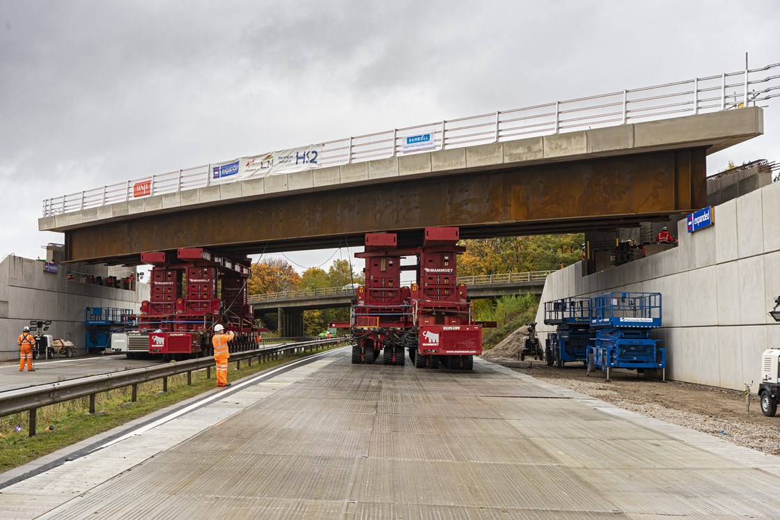 A446 modular bridge installation at Interchange, Solihull: Credit: HS2 Ltd/ Jeremy De Souza
(LM, HS2, modular, efficiency, A446, Interchange, Birmingham, year in numbers, 2020)
Internal Asset No. 19350