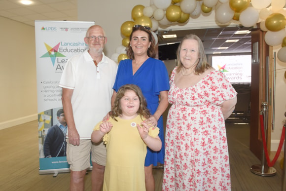 Primrose Snape, a pupil at St Catherine's Catholic Primary School, Leyland, who won the Red Rose - Lancashire's Champion Award at the Lancashire Education and Learning Awards.