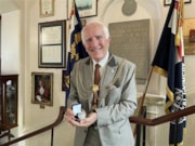 Mayor Beasant with Civic Award: Mayor Beasant with Civic Award