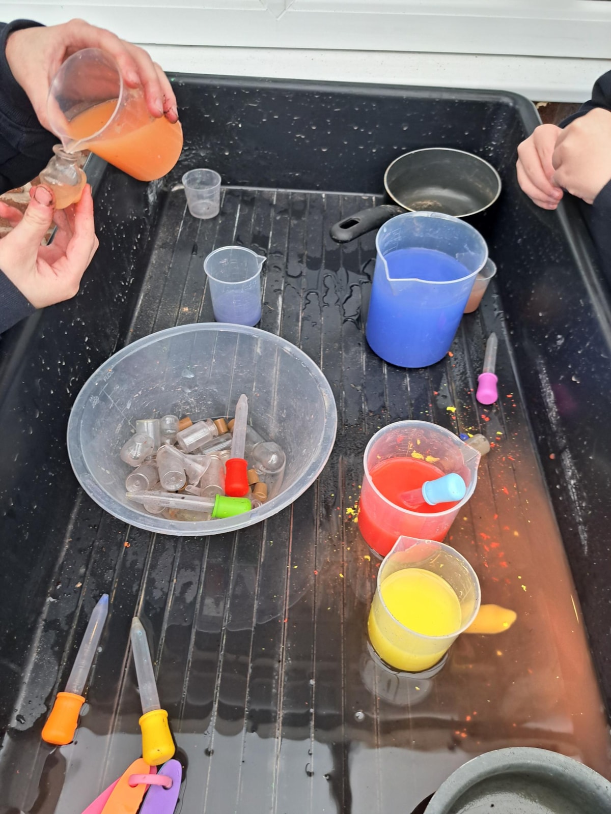 Painting at the Orchard, a new SEND unit which has just opened at Thornton Primary School