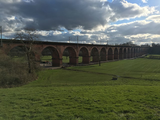 Network Rail reopens railway in Cheshire following £17m investment in iconic bridges and viaduct: Holmes Chapel viaduct 1