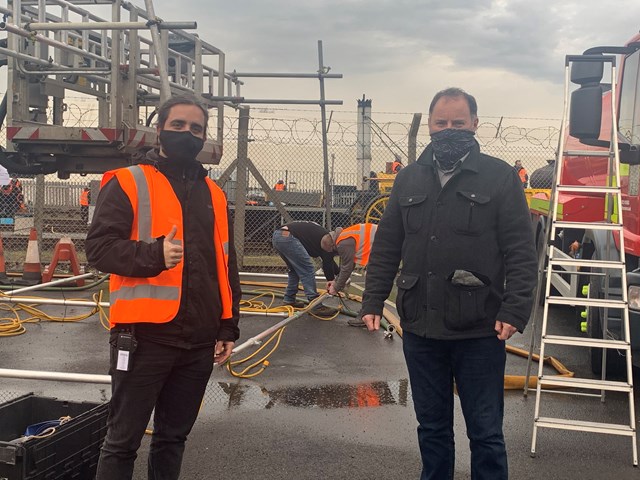 Network Rail donates production fee from York TV filming to help vulnerable young people: L2R James Goodwin, Lookout Point and George Drum, Network Rail-2