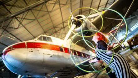 Kat Borrowdale from Think Circus at the National Museum of Flight. Photo © Andy Catlin (1)