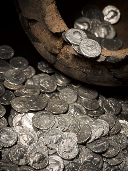 Roman coin hoard (2). Image © National Museums Scotland