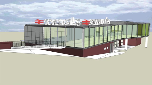 Sevenoaks NSIP: Artist's impression showing how Sevenoaks station will look following a major upgrade of facilities through the National Stations Improvement Programme