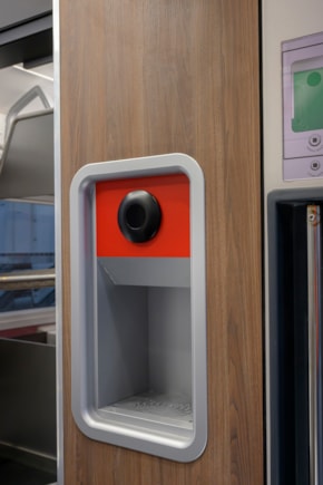 Water refill point onboard the Class 897 fleet