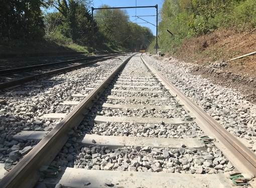 New track delivers essential reliability improvements at Billericay and Maryland for Southend rail passengers: Billericay track renewal April 2020