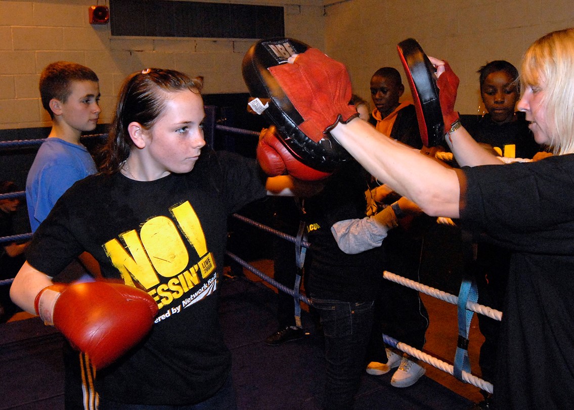 YOUTHS URGED TO FIGHT AGAINST RAILWAY CRIME IN NEWPORT: Kids learn a new skill at No Messin' Live! Leeds