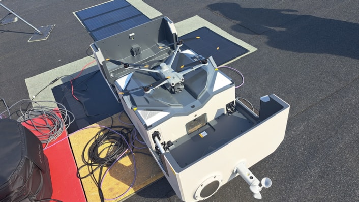 Drone in rooftop box: Drone in rooftop box