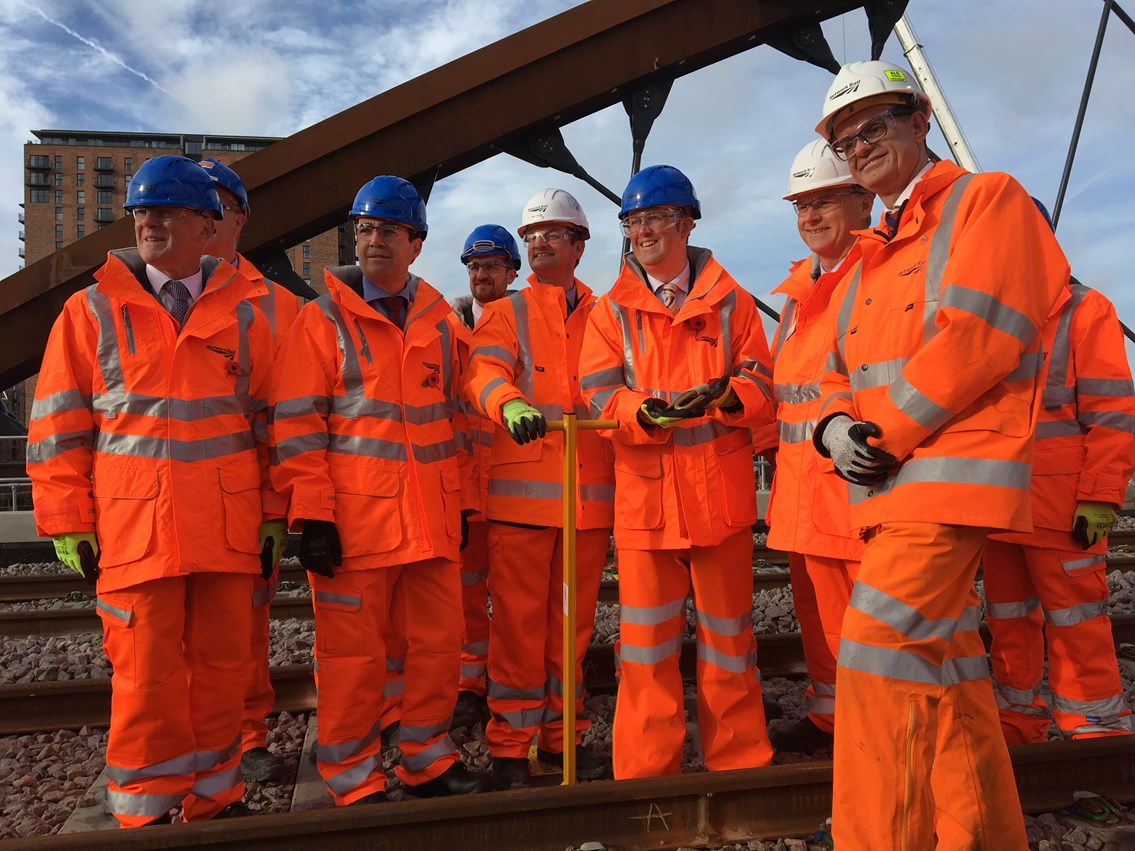 Ordsall Chord putting in the final gloden clip