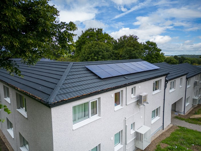 Leeds secures £16.8 million boost for new plans to help residents access affordable green home upgrades: Solar panels on a roof in Holt Park following a decarbonisation scheme