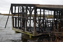 The former Mill Hide after the fire ©Neil Mitchell/NatureScot