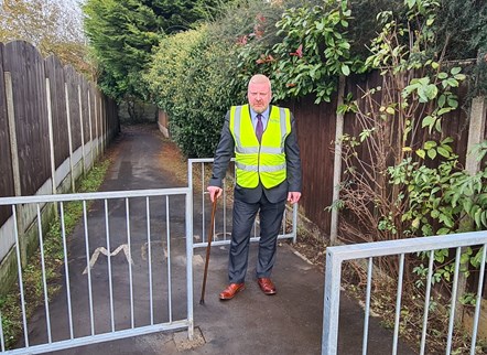 Guardrails installed to deter motorbikes - Councillor Damian Corfield