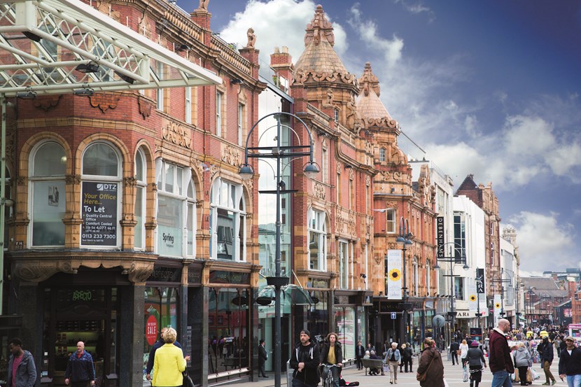 Leeds city centre enjoys bumper footfall weekend: Briggate Leeds - Credit Hannah Webster 