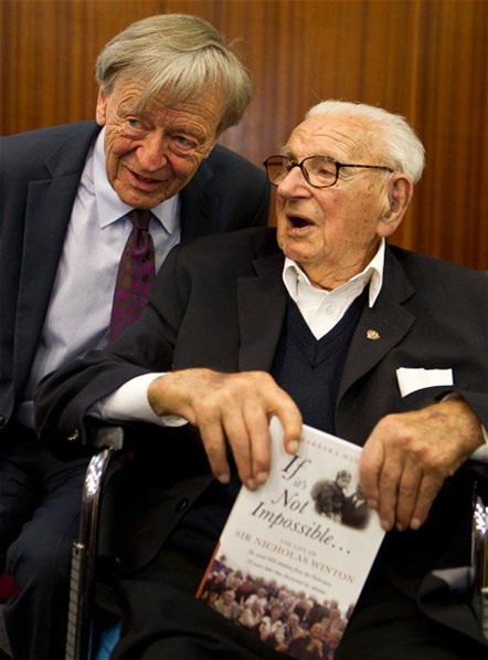 Lord Dubs and Sir Nicholas Winton Please credit The Labour Party