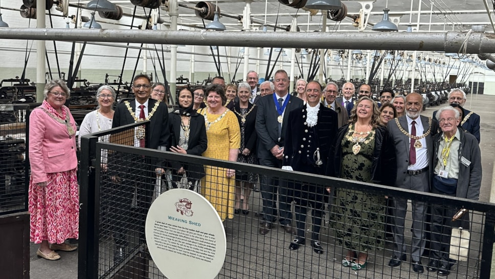 Lancashire High Sheriff and Mayors gathered at historic Burnley Mill