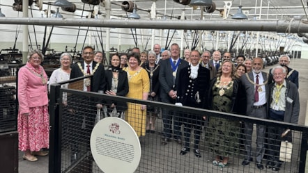 Lancashire High Sheriff and Mayors gathered at historic Burnley Mill