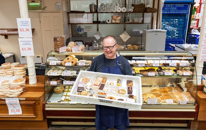 Steve Whittaker at Firth & Payne - part of the new Leeds Kirkgate Market online delivery service