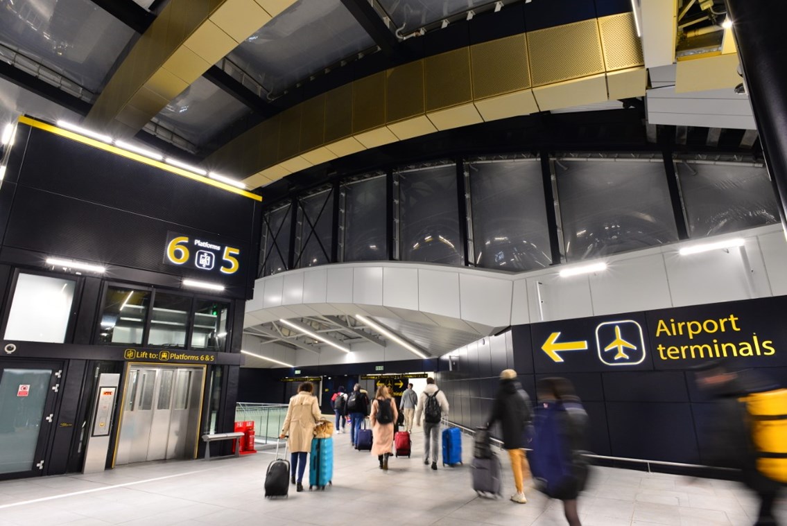 The upgraded Gatwick Airport station opened to passengers on the morning of 21 November 2023 7