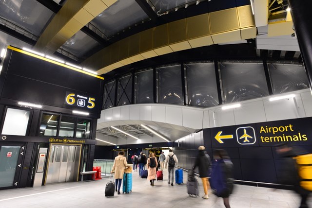 The upgraded Gatwick Airport station opened to passengers on the morning of 21 November 2023 7: The upgraded Gatwick Airport station opened to passengers on the morning of 21 November 2023 7