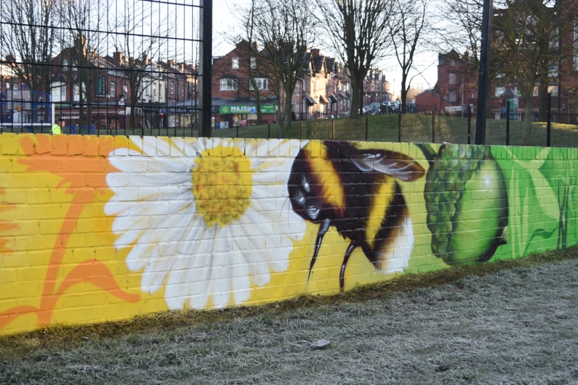 Mural unveiled to brighten up park in Harehills: Mural at Banstead Park