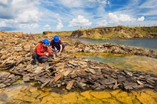 Achanarras SSSI - image credit Iain Sargent / NatureScot: Achanarras Quarry in Caithness is a globally important fossil fish locality that offers an opportunity for the public to collect fossils.