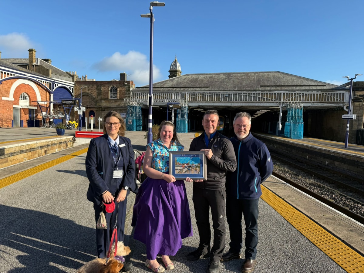 Tapestry handover at Scarborough depot (2)