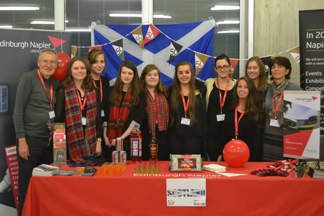 Napier University students who visited Switzerland: Eight Edinburgh Napier University students visited Switzerland with backing from last year’s awards to complement their BA Hospitality and Tourism Management studies.