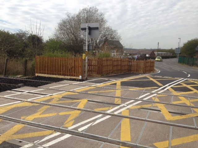 Green Lane level crossing with new track