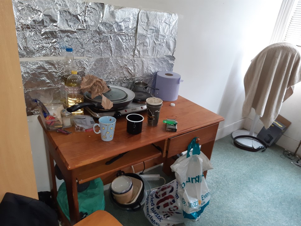 One tenant was forced to cook in their bedroom without proper kitchen facilities.