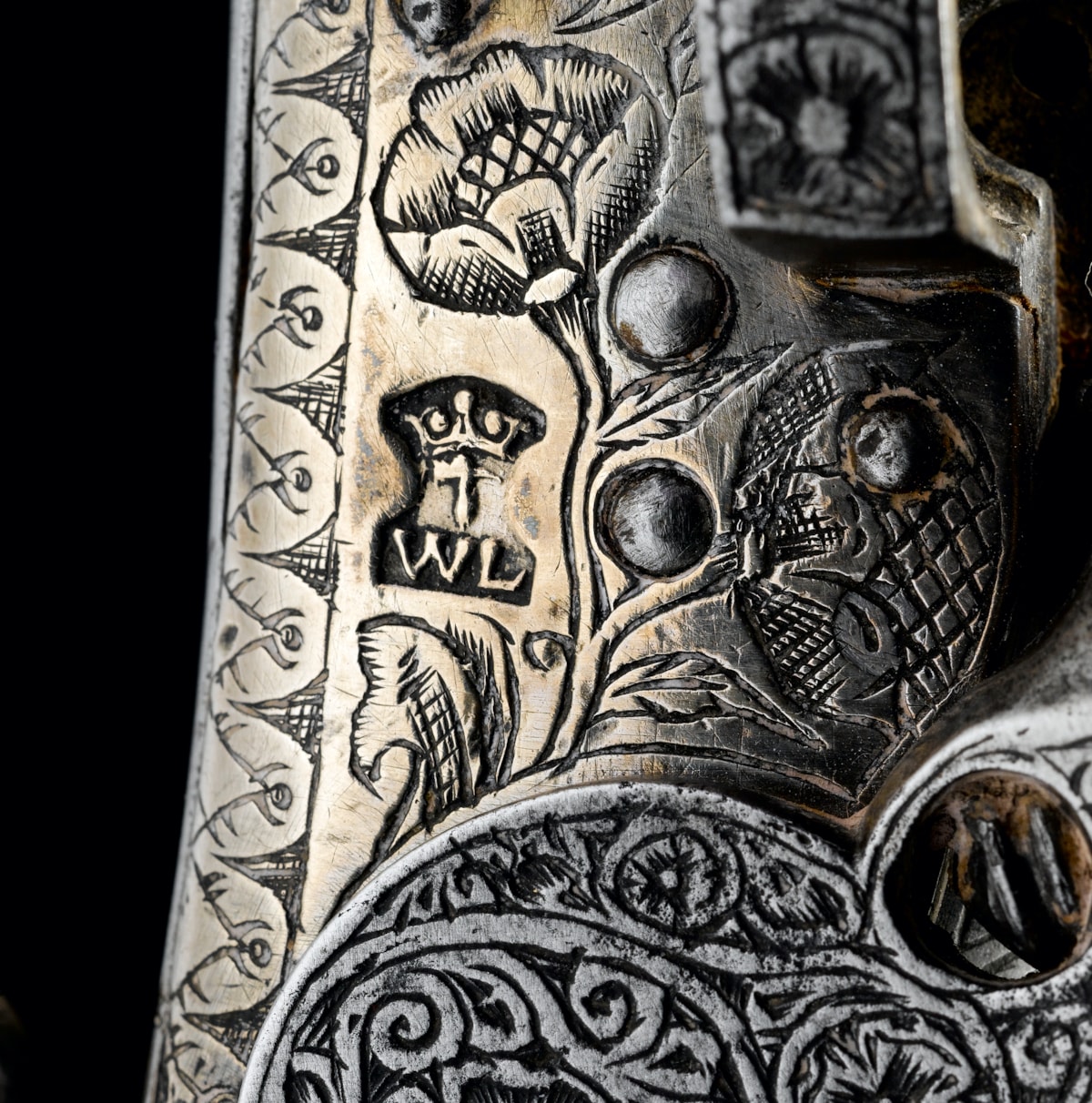 Steel and silver pistol, 17th century. Image © National Museums Scotland (4)
