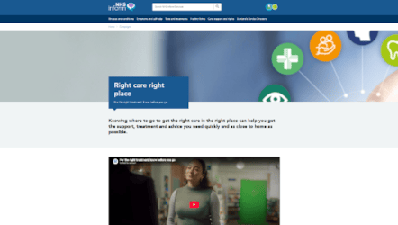 NHS Inform Website - know before you go - Right Care Right Place