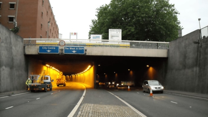 Essential Leeds Inner Ring Road maintenance works to start: Woodhouse tunnel Leeds night