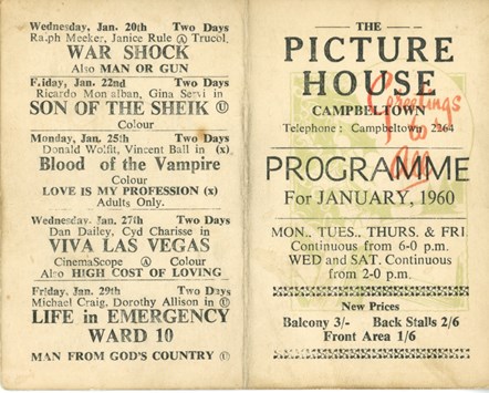 Cinema listings from 1960