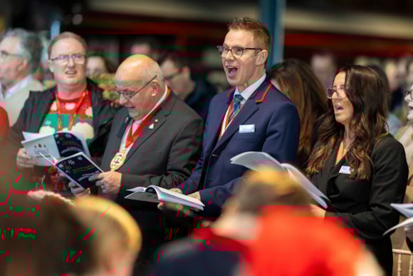 Lord Mayor of York and Sheriff of York at the Railway Carol Service, LNER