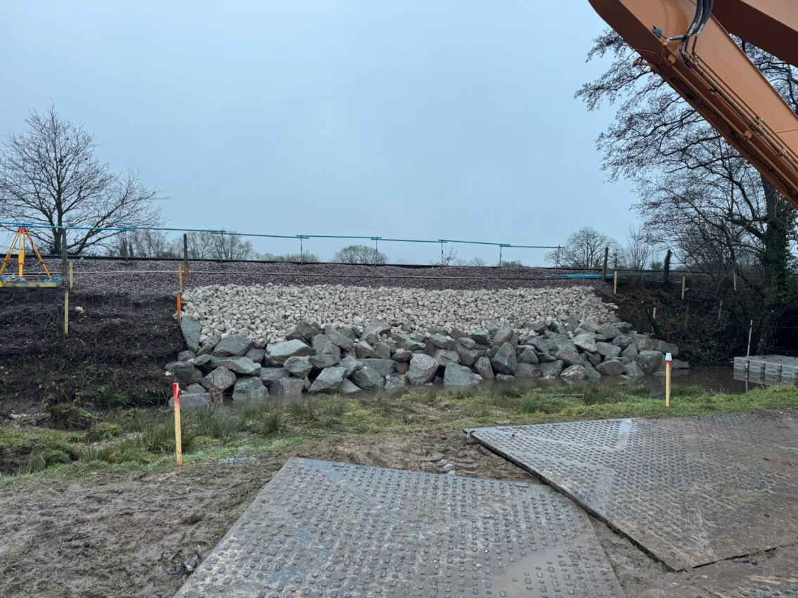 Axminster landslip rectification